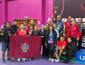 Parte de la delegación arequipeña en el Nacional de Tenis de Mesa.