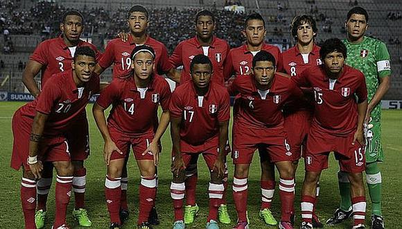 Equipo titular de Perú que eliminó a Brasil en el Sudamericano SUB-20 del año 2013.