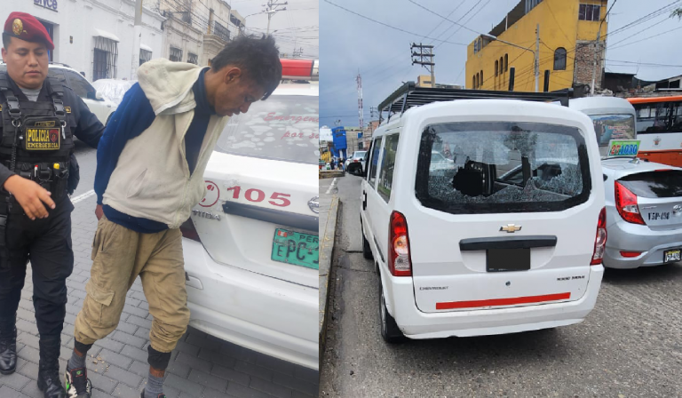 Cercado: Detienen a extranjero acusado de destrozar el parabrisas de un vehículo
