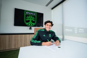 Sebastián Pineau presentado como nuevo jugador del Austin FC II de los Estados Unidos.