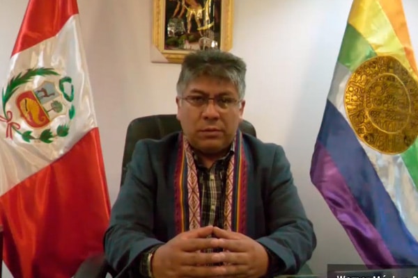 Werner Salcedo, gobernador regional de Cusco.