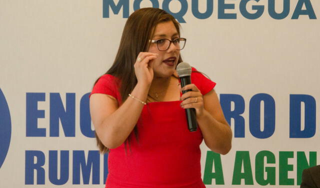 Gobernadora regional de Moquegua, Gilia Gutiérrez.