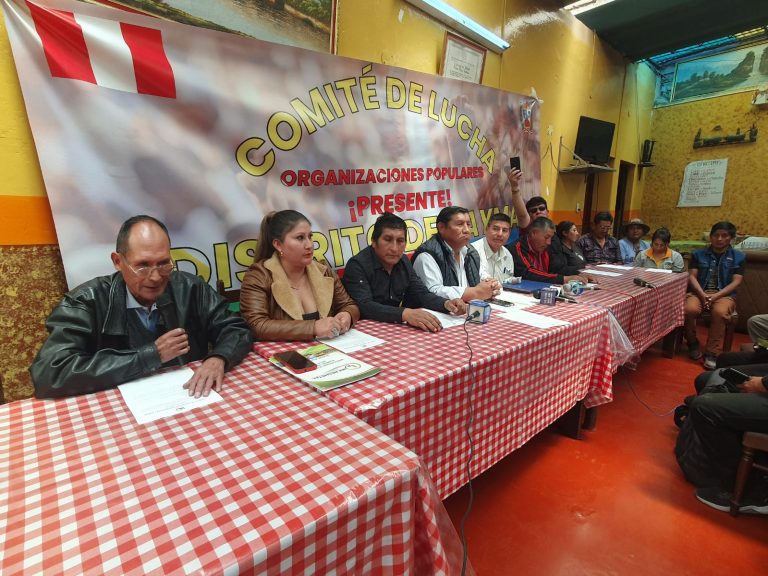 Cayma: Comité de Lucha integrado por comerciantes y transportistas anuncian su participación en la huelga nacional