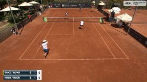 Hermanos Huertas del Pino en su clasificación a las semifinales del Challenger de Santiago.