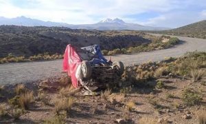Tacna: Patrullero de Candarave se accidenta y lo abandonan