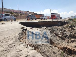 Cerro Colorado: Cae parte de la vía Evitamiento