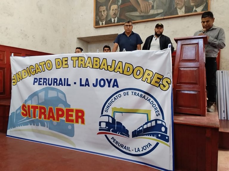 Sindicato de Trabajadores de Perú Rail–La Joya exigen el pago de utilidades y mejores condiciones laborales