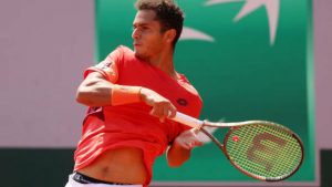 Juan Pablo Varillas en el Roland Garros