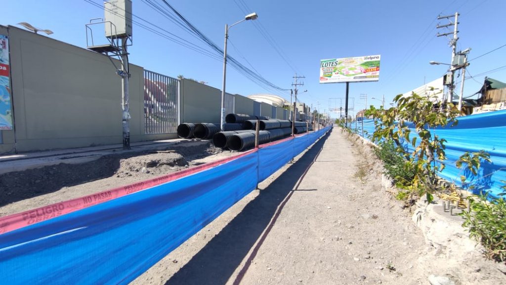 Desde este martes 2 de amyo, la obra de la av. Jesús en el distrito de Paucarpata fue paralizada por decisión de la MPA.