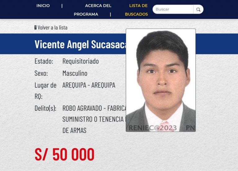 Policía captura a uno de los más buscados por quien ofrecían S/50 000