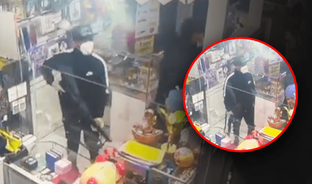 Delincuentes con fusil en mano balean a propietario de minimarket para robarle