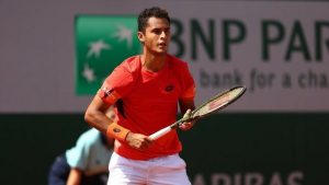 Juan Pablo Varillas en el Roland Garros.