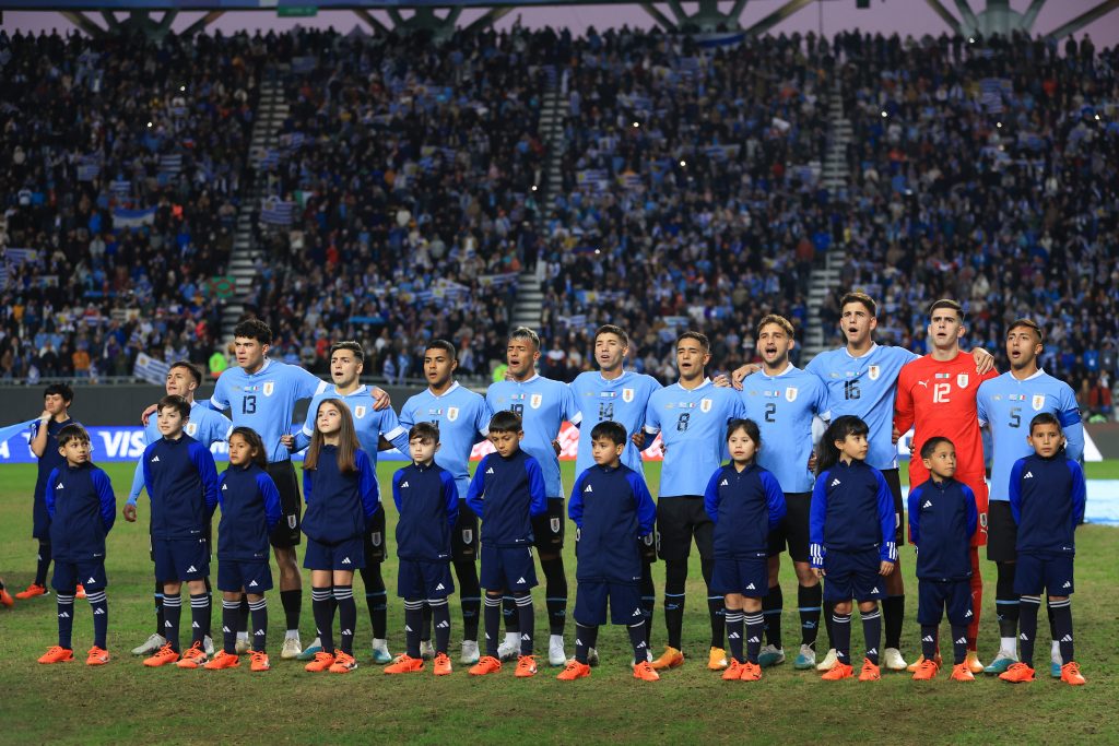 Equipo de Uruguay en la final del Mundial Sub-20.