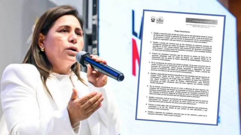 Ministerio de Salud: Congreso presenta moción de interpelación contra Rosa Gutiérrez por emergencia del dengue