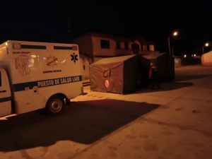 Albergue Temporal instalado en Maca FOTO: GORE Arequipa