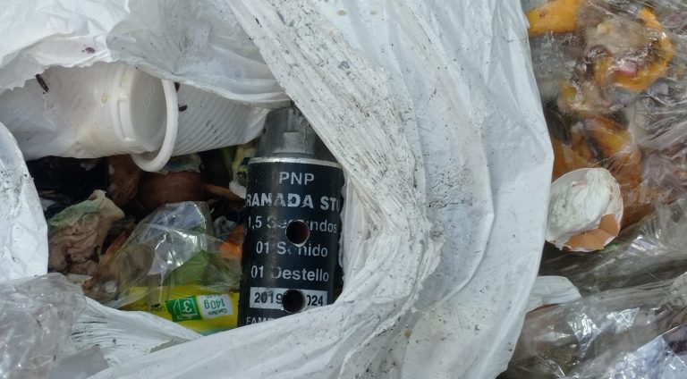 Yanahuara: Personal de limpieza encontró una granada en un contenedor de basura