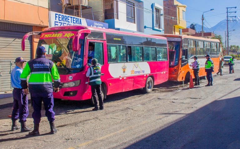 Intervienen a 50 unidades de transporte público en Sachaca