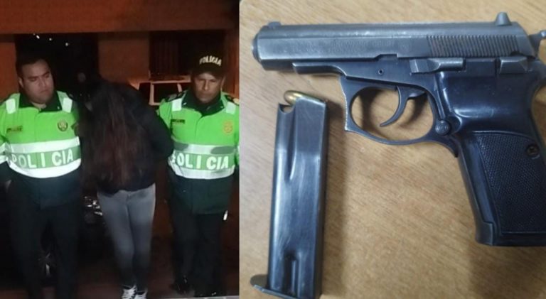 Paucarpata: Detienen a mujer con arma de fuego en una fiesta chicha