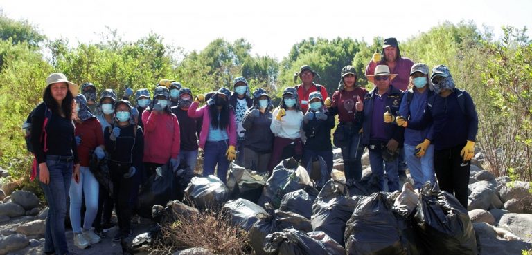 Recolectan cinco toneladas de basura en la ribera del río Chili