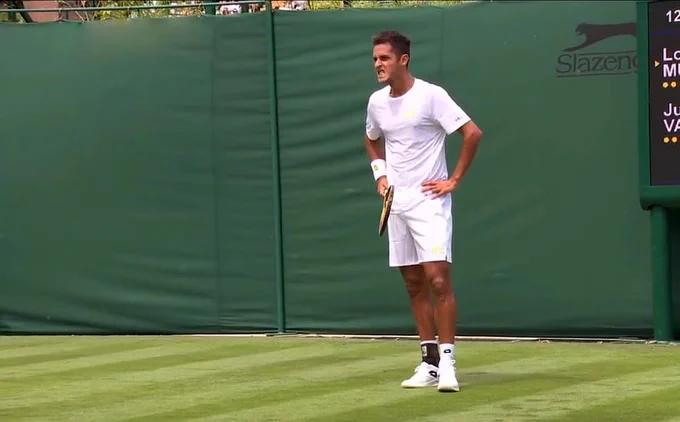 Juan Pablo Varillas en Wimbledon.