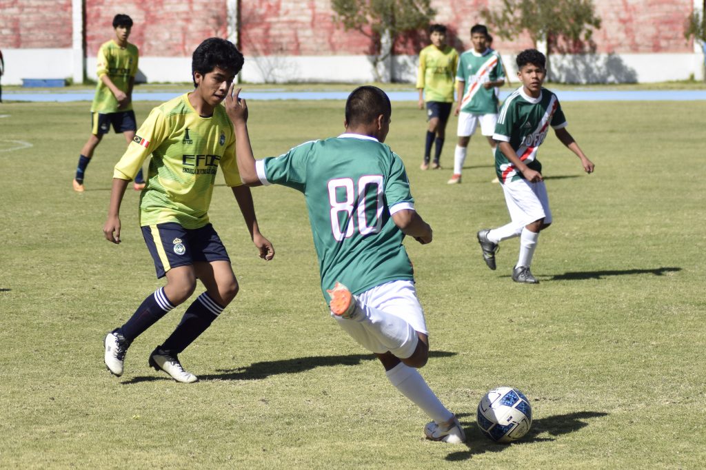 Fútbol de menores en la Liga Distirtal de Cercado.