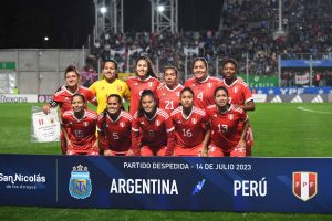 Primer XI de la Selección Femenina en la era Emily Lima.