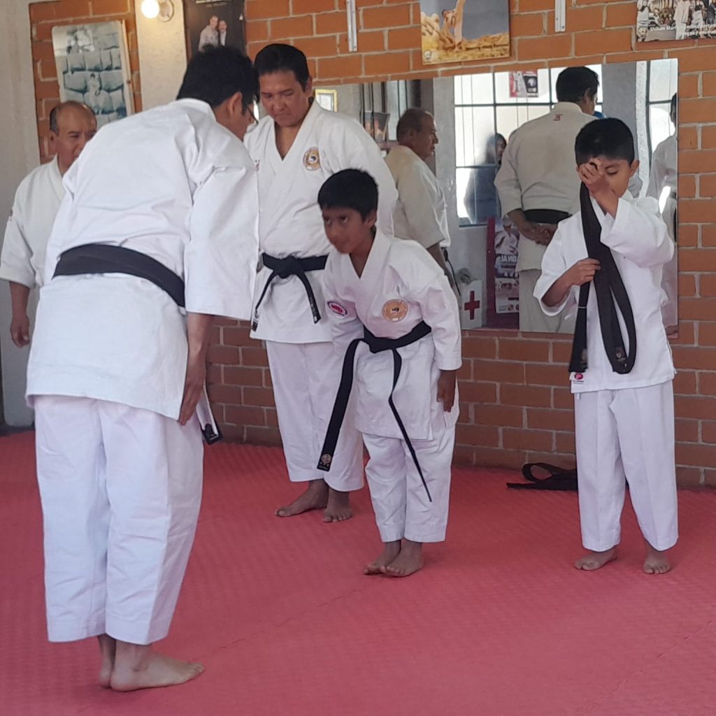 Facundo Medina entrenando en el Dojo de Mario Ramírez. 