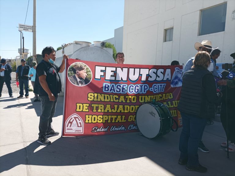 Trabajadores del sindicato del Fenutssa exigen cumplimiento de pacto colectivo