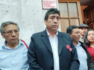 Secretario de la FDTA, Elmer Arenas, ratificó que la huelga del 19 será pacífica FOTO: Katherine Chipana