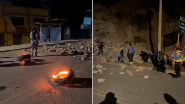 Huancavelica: Pobladores bloquean carretera exigiendo sistema de agua potable