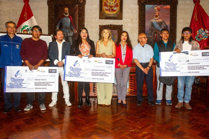 Ganadores del e VIII Concurso de Pintura Rápida de Acuarela FOTO: MPA