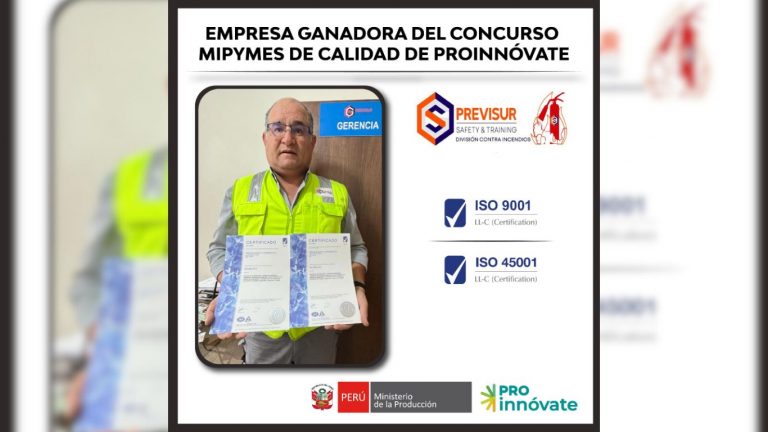 Previsur Safety Training S.R.L. gana concurso MiPymes de calidad de ProInnovate y obtiene certificaciones internacionales