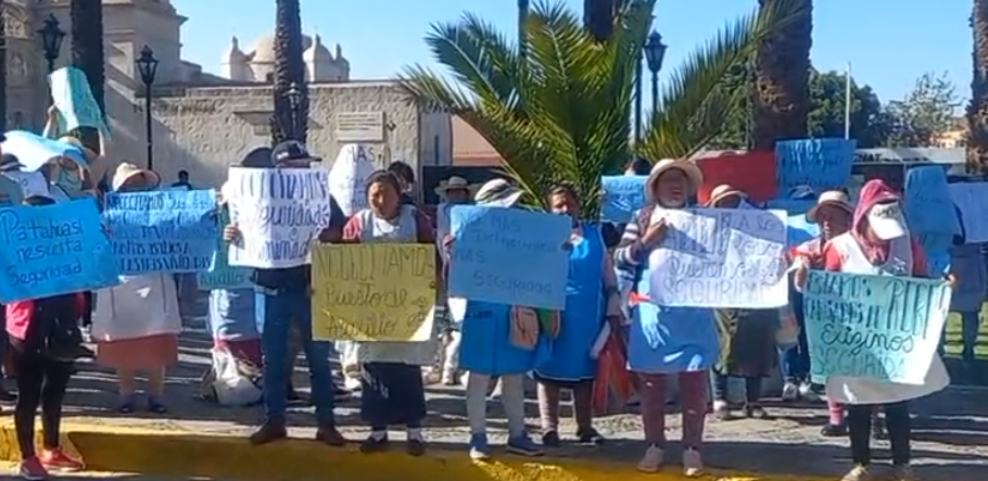 Pobladores de Tambo Cañahuas exigen seguridad Foto captura: Radio Yaraví Arequipa