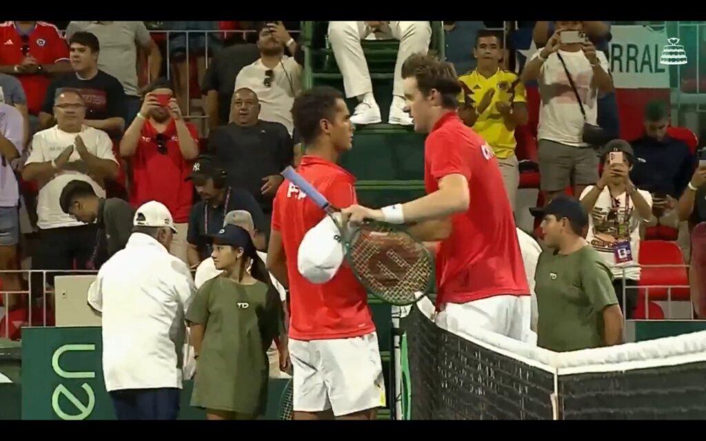 Nicolás Jarry y Juan Pablo Varillas en Copa Davis. 