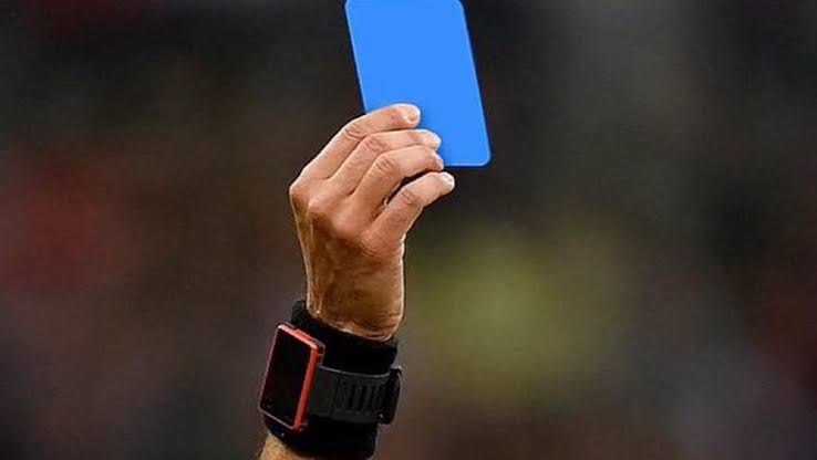 Tarjeta azul en el fútbol