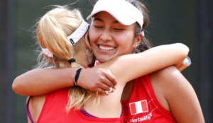 Romina Ccuno y Francesca Maguiña en la BJK Cup.