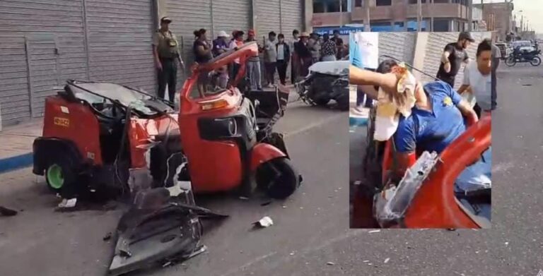 Mototaxista sufre muerte cerebral tras múltiple choque en Tacna