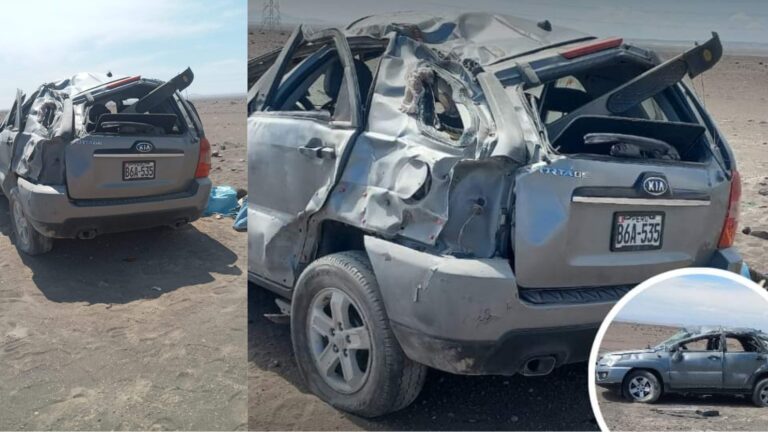Trágico accidente en Moquegua: Un fallecido y dos heridos tras volcadura de camioneta