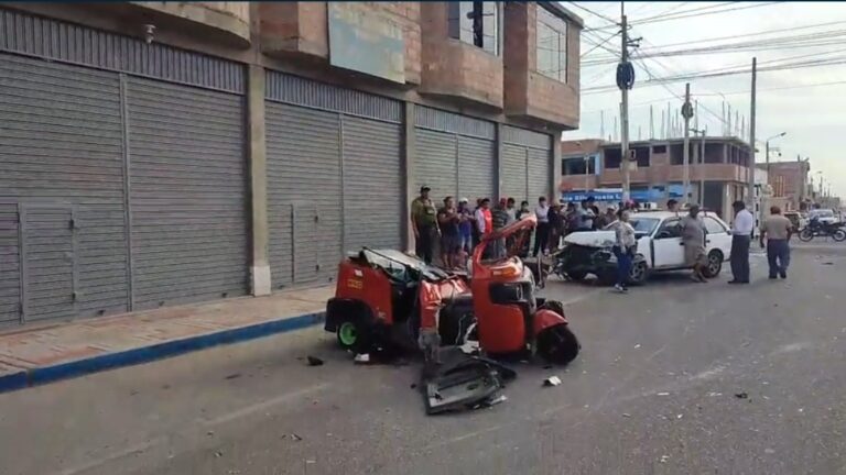 Múltiple choque deja a mototaxista gravemente herido en Tacna
