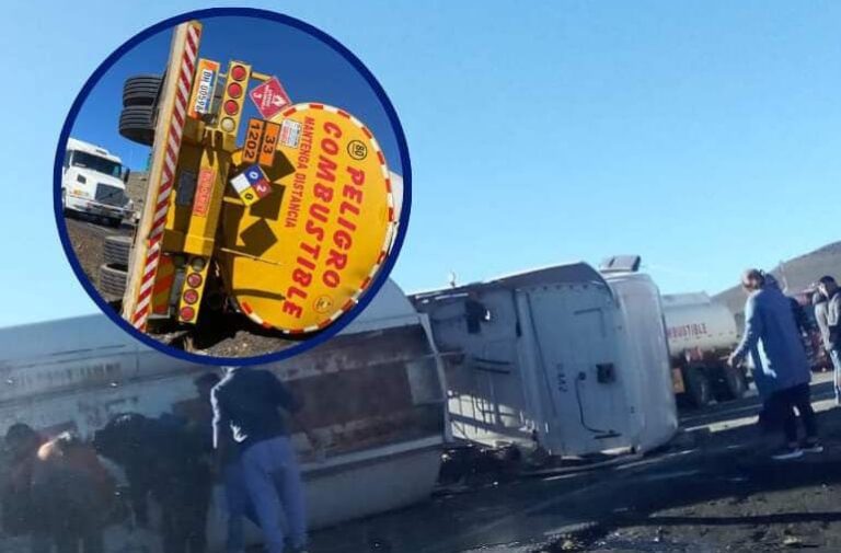 Moquegua: Tractocamión se despista y derrama diésel en la carretera Binacional