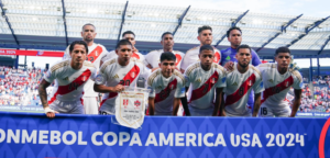 Equipo de Perú ante Canadá.