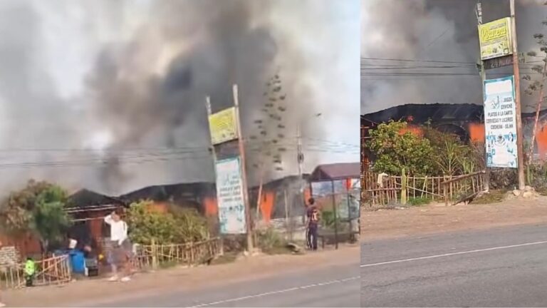 Incendio consumió restaurante en Camaná