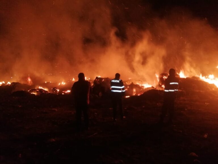 Incendio forestal en Cayma movilizó a bomberos durante la noche y madrugada