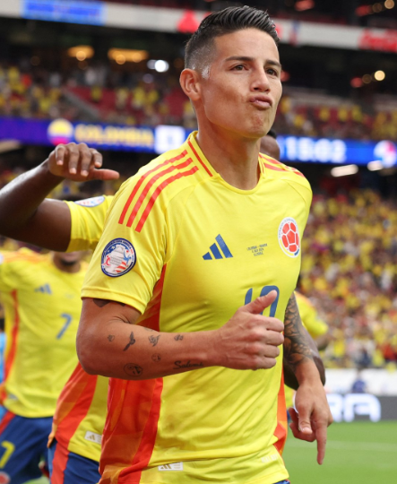 James Rodríguez es uno de los mejores jugadores de la Copa América 2024. 