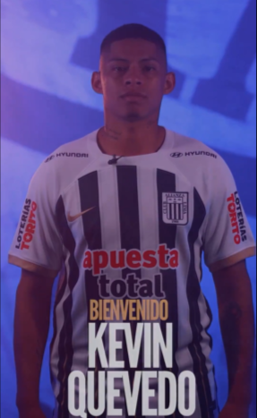 Anuncio oficial de Alianza Lima sobre la llegada de Kevin Quevedo. 