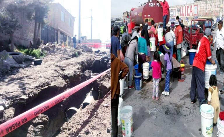 Corte de agua afecta a la población de cuatro distritos