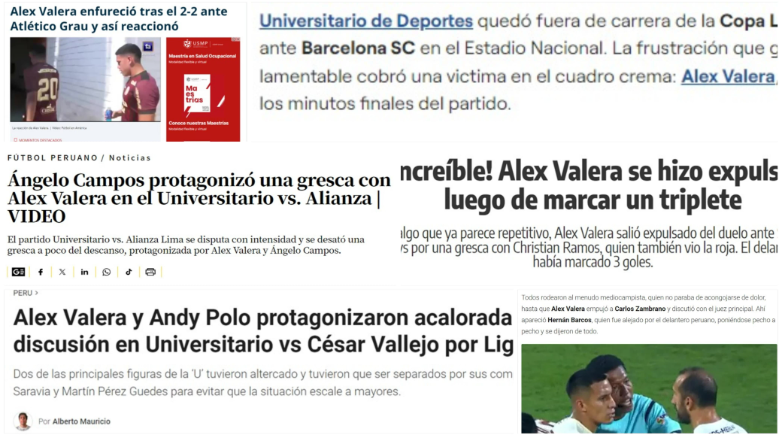 Alex Valera en diversas notas periodísticas alejadas a lo deportivo. 