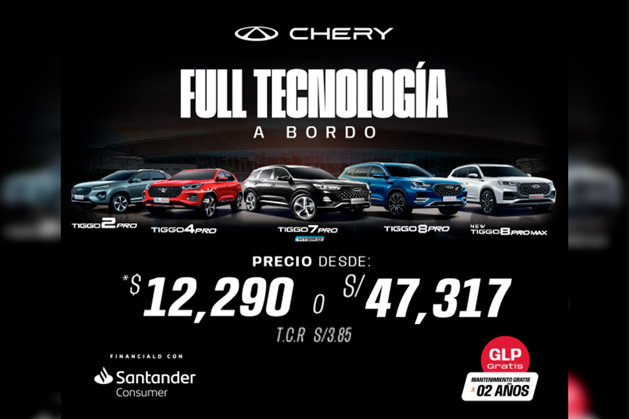 Chery ofrece GLP gratis y 2 años de mantenimiento en los modelos Tiggo, una oportunidad única para ahorrar en combustible y disfrutar de confort.