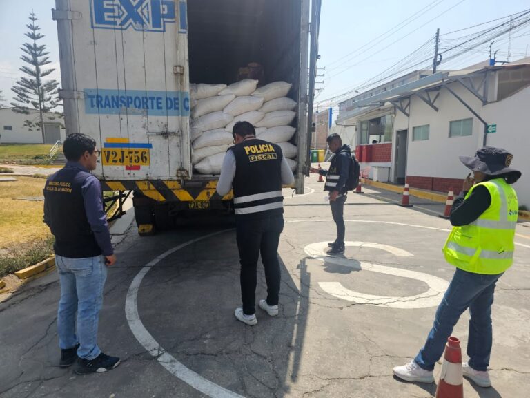 Detienen a conductor en Arequipa por contrabando de 270 sacos de maíz híbrido