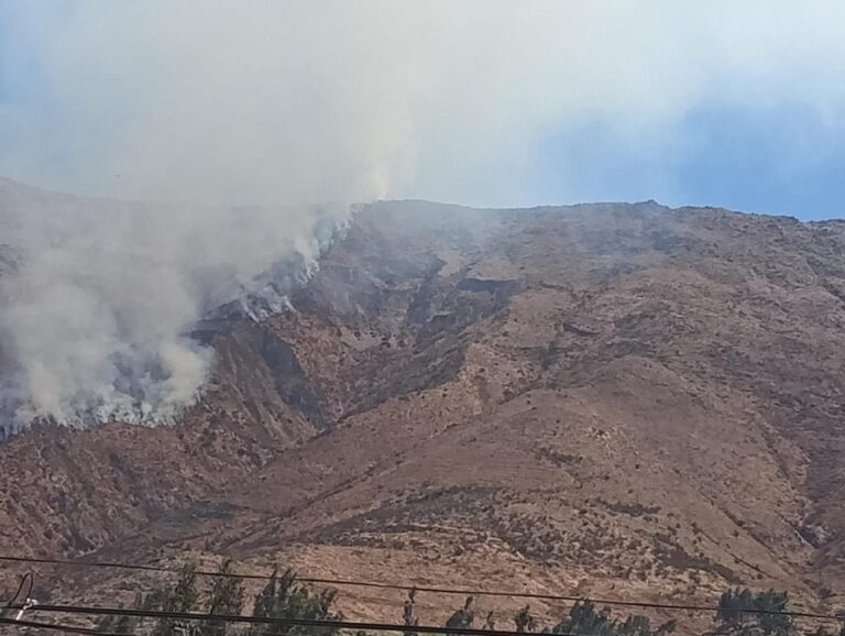 Incendio Pampacolca. Foto Difusión